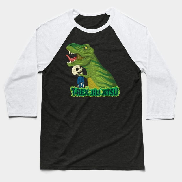 T-Rex jiujitsu Baseball T-Shirt by undersideland